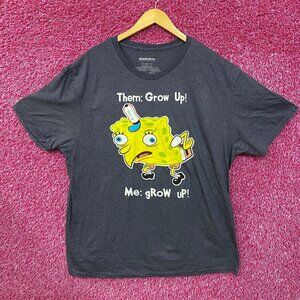 Nickelodeon Spongebob Squarepants Grow Up T-Shirt 2XL